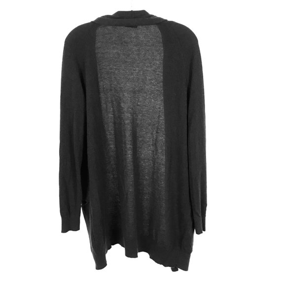 Womens Size Medium New Scotland Dark Gray Angora Blend Longline Cardigan Sweater - Picture 3 of 3